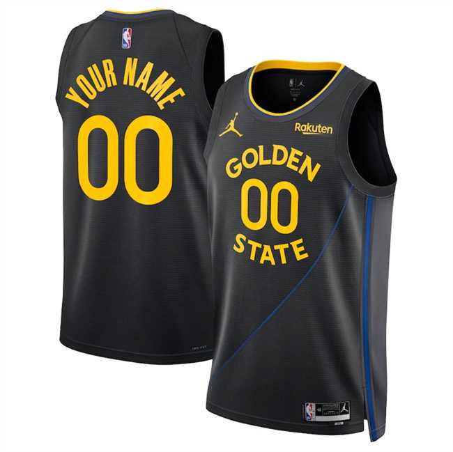 Mens Golden State Warriors Active Player Custom Black 2024-25 Statement Edition Stitched Basketball Jersey->customized nba jersey->Custom Jersey